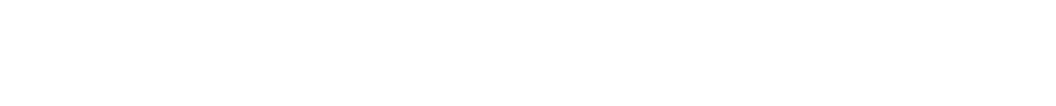 logotipo com o nome de Mariana Abdias